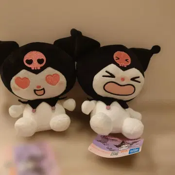 산리오 캐릭터즈 쿠로미 희로애락 봉제 인형 울음 기쁨 하트