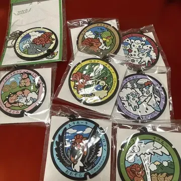 포켓몬스터 스탬프 랠리 러버 키링 홋카이도 8개 세트