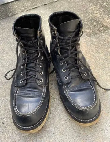 레드윙 90년대 블랙 가죽 부츠