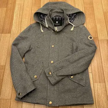 BLACK LABEL CRESTBRIDGE 그레이 후드 부착 블루종