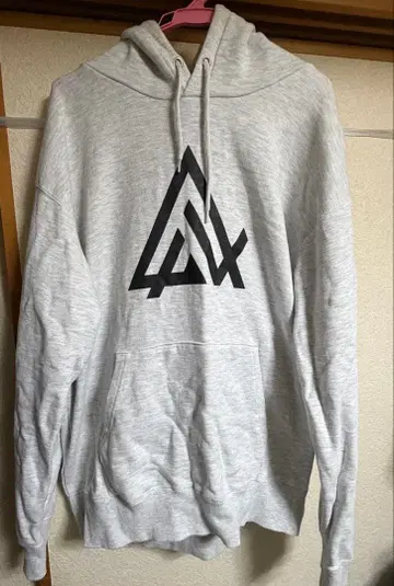 기븐 밴딩 로고 빅 실루엣 후드티