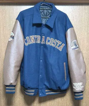 CONTRA COSTA 바시티 자켓 M 사이즈 네이비 브라운