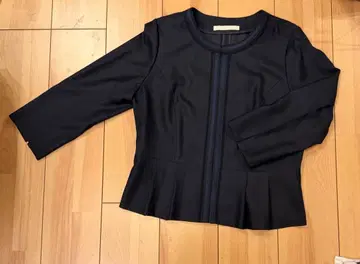 빅 사이즈 네이비 노카라 자켓