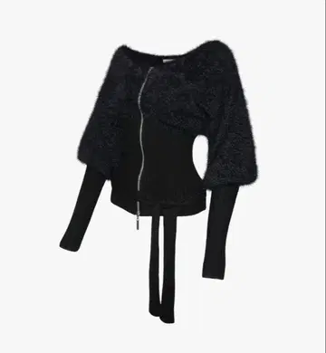 S contrast zip knit theredthread Black