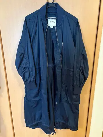 MONKI 롱 기장 MA-1 노카라 모즈 코트