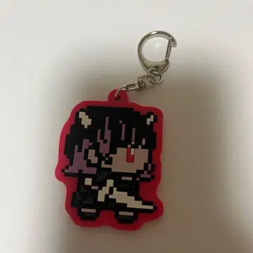 계속 한밤중이면 좋을 텐데 고무 키링 잔기 니라 픽셀 키링