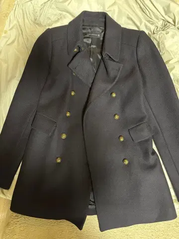 ZARA WOMAN 다크 네이비 피코트 S