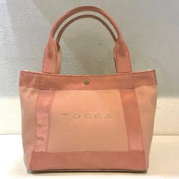 [ 새상품급 ] TOCCA 캔버스 로고 토트백 핑크