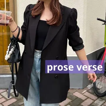 새상품 prose verse 블랙 테일러드 자켓 L 사이즈