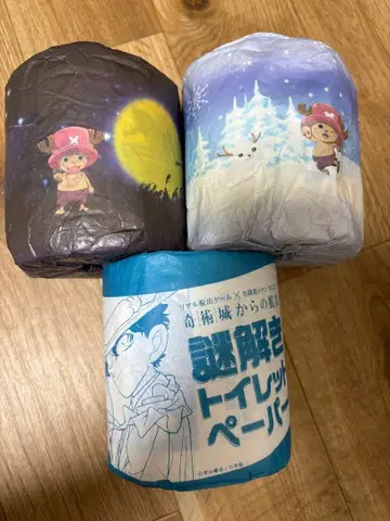 원피스 초파 명탐정 코난 수수께끼 풀이 화장실 페이퍼 3종