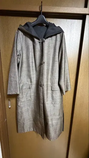 기모노 리메이크 롱 코트 리버서블