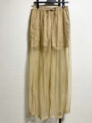 미사용 새상품 Lautashi 시어 이지 팬츠 베이지 사이즈 1