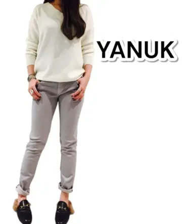 [YANUK] 울 믹스 팬츠 릴랙스드 슬림 KAY 여성용