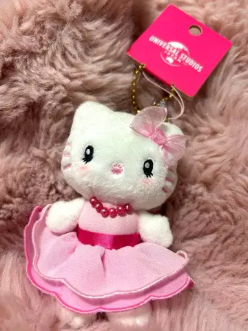 유니버 헬로키티 봉제 인형 키체인