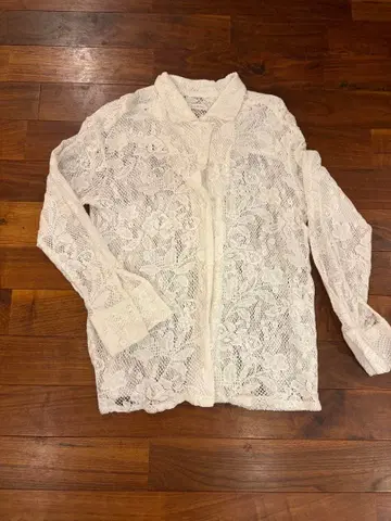 CASA FLINE 화이트 레이스 가디건 M