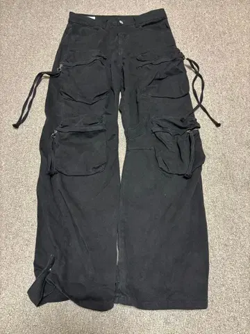 ZARA 데님 카고 팬츠 블랙