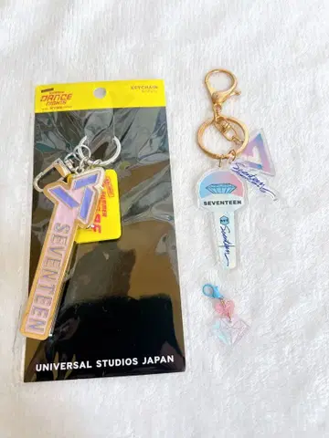 SEVENTEEN 키링 2개, 미니 참 1개 세트