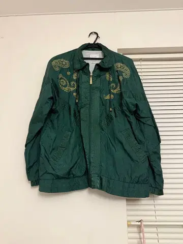 짙은 녹색 그린 나일론 자켓 블루종 s