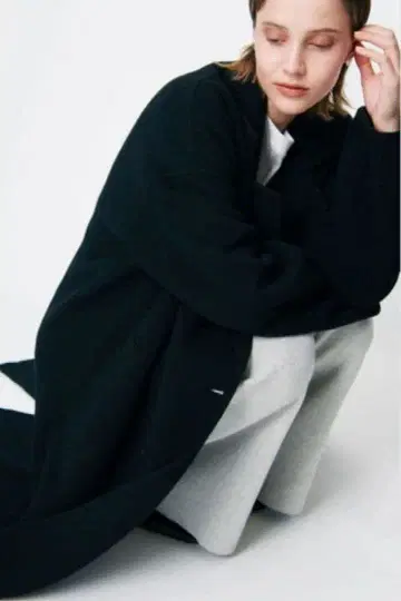 새상품 NORC 노크 더블 롱 리버 코트 롱 코트 블랙