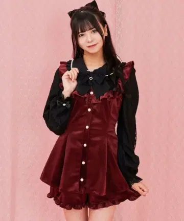 시크릿허니 셋업 빨간색 와인 레드