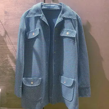 아우터 셔츠 자켓 하운드투스 체크 패턴 체크 무늬 테일러드 자켓