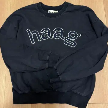 haag 한국 로고 맨투맨 네이비 헤이그 초기