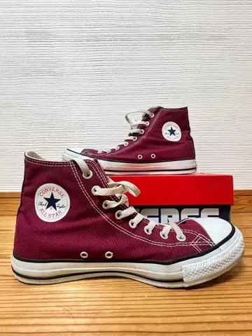 CONVERSE ALL STAR 버건디/마룬 하이컷 스니커즈