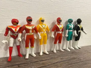 슈퍼 전대 소프트 비닐 6체 세트 쇼와 레트로 특촬물 영웅 당시 물건