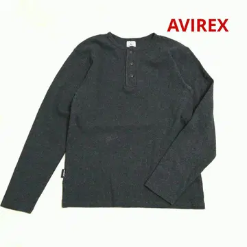 AVIREX 헨리넥 긴팔 그레이 [ M ]