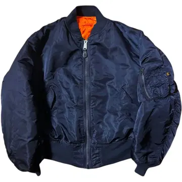 ALPHA 90s USA제 빈티지 MA-1 네이비 블랙택 XL 사이즈