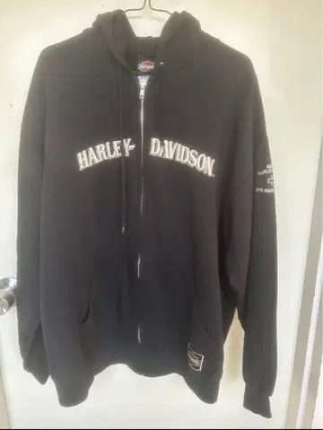 HARLEY-DAVIDSON 블랙 집업 후드티
