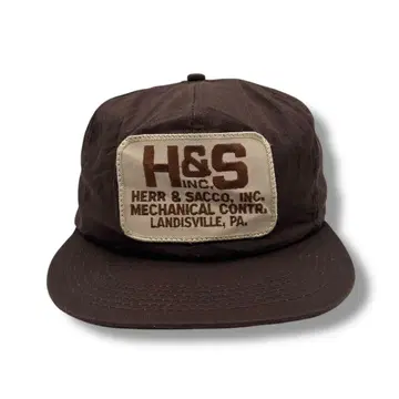 80년대 H&S 기업 로고 스냅백 USA제 빈티지