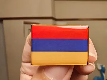 아르메니아 러시아 국기 핀 배지