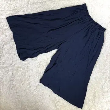 스마일랜드 [ 4L ] 안감 부착 와이드 팬츠 네이비 가우초