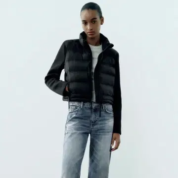 [ 새상품급 ] ZARA 자라 여성용 다운 자켓 블랙 XS