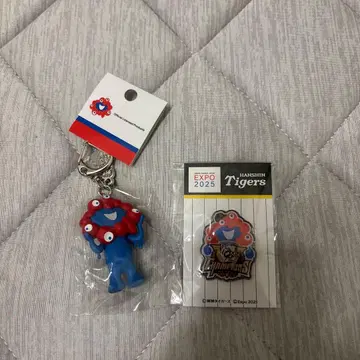 먀쿠먀쿠 한신 키링 핀 배지