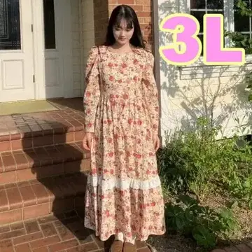 maihee 시마무라 클래시컬 꽃무늬 원피스 3L 클래식 로리타 걸리시