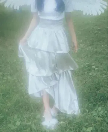 로만슈알 새틴 롱 스커트 Romansual