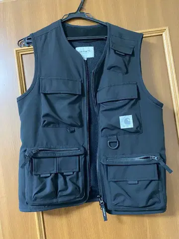 Carhartt 블랙 낚시용 조끼 XS