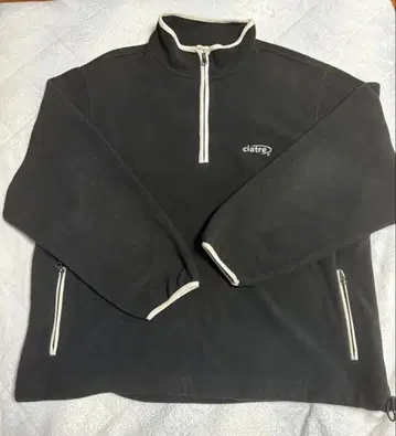 ciatre 블랙 플리스 하프 지퍼 자켓