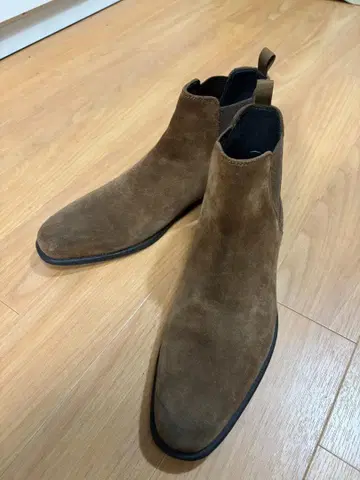 사이드 고어 슈즈 스웨이드 베이지