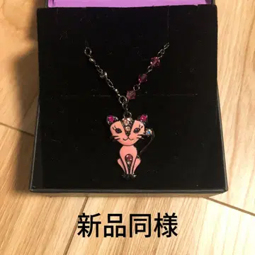 [ 새상품급 ] 안나수이 고양이 모티브 목걸이 스톤 포함