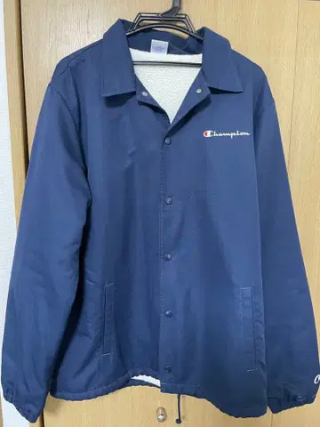 Champion 네이비 버튼업 자켓