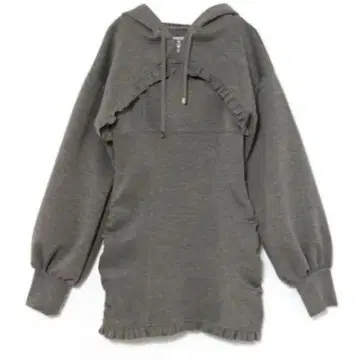 bubbles 크롭 후드티 레이어드 원피스