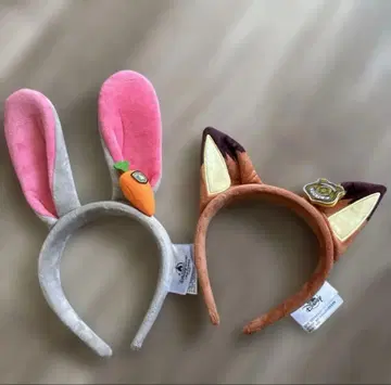 상하이 디즈니 한정판 닉 & 주디 머리띠 세트 판매