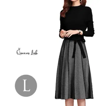 니트 원피스 원피스 여성용 니트 귀여운 무릎 기장 봄 가을 겨울 2