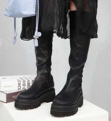 minia 통굽 웨지핏 롱부츠