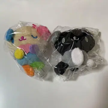 우사하나 봉제인형 키링 흑백&하트