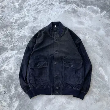 유로 빈티지 스웨이드 가죽 블루종 자켓 발스타 구제 의류