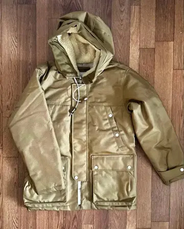 BLUEY 후드 부착 발리스틱 다운 자켓 S 골드